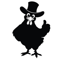 rooster isolated on white background