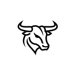 bull isolated on white background