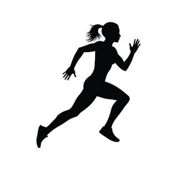 silhouette of a girl jumping