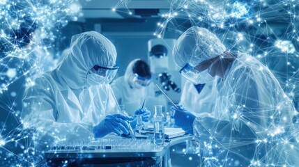 Global Scientific Collaboration:  Researchers in a Modern Laboratory