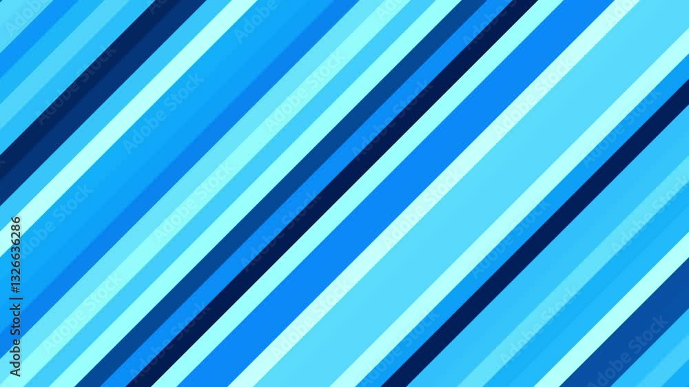 Poster abstract blue gradient geometric diagonal stripes motion background - loopable animation video backg