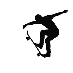 silhouette of a snowboarder jumping