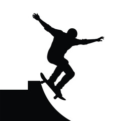 silhouette of a man jumping