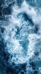 Fototapeta premium A dramatic close-up of an Icelandic geothermal hot spring, where bubbling, mineral-rich water steams in the frigid air