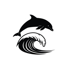 silhouette of a dolphin