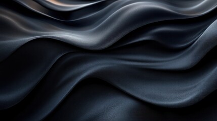 Naklejka premium Abstract Fluid Black Wave Minimal Wallpaper with Brushstrokes and Splatters