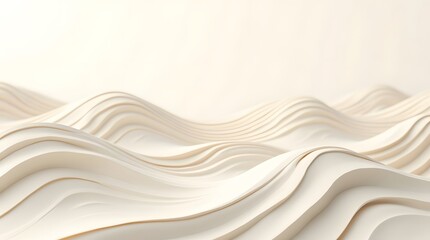 Obraz premium Modern wavy design with soft curves, embossed textures, neutral tones