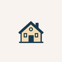 Simple House Icon: Home, Residence, Real Estate, Property Concept.