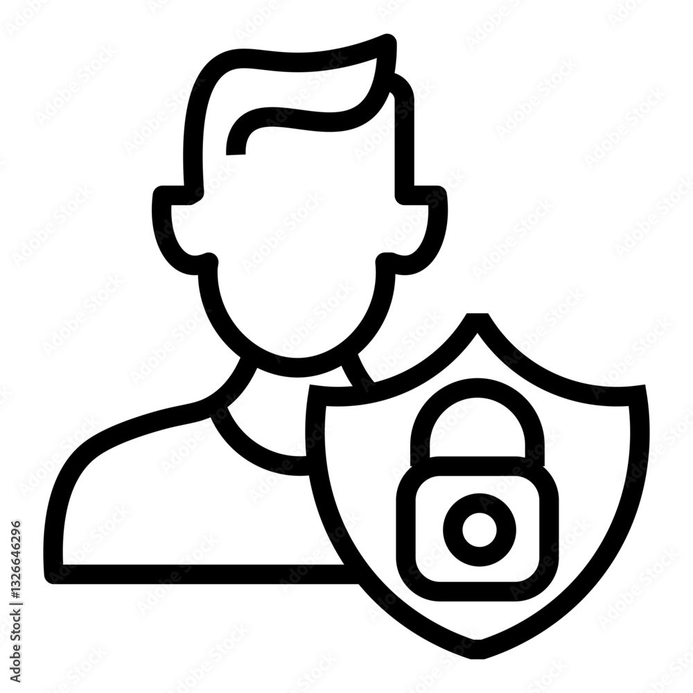 Poster user access vector icon