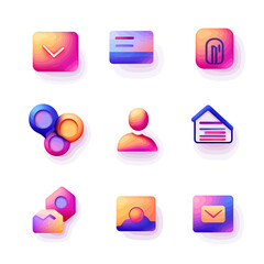 Colorful 3D App Icons Set for UI, UX, and App Design Elements.