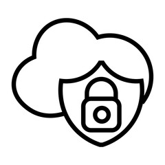cloud security vector icon