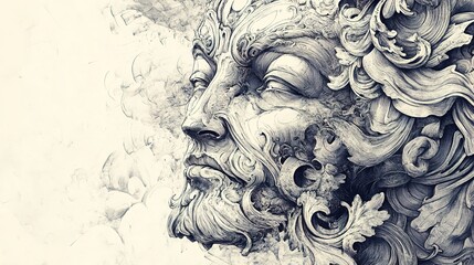 Fototapeta premium A traditional-style handmade sketch digital with intricate details.