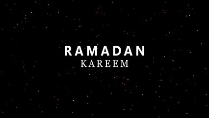 Ramadan Kareem text on a sleek black background, perfect for festive greetings and social media designs. © Maka