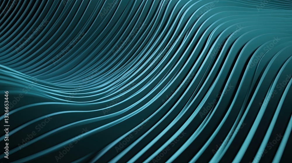 Poster abstract teal wavy lines background design modern texture pattern graphic illustration