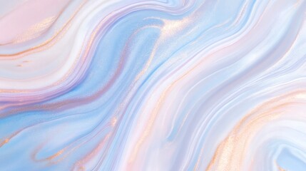 Fototapeta premium Soft pastel swirls create an elegant abstract pattern with shimmering details
