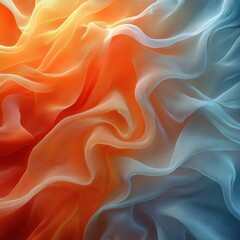 Fototapeta premium Abstract Art Background with Flowing Textures in Warm Orange and Cool Teal Tones Ethereal Dreamy Design