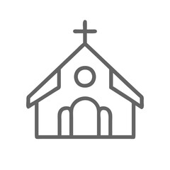 Gray shaded church icon