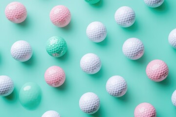 background of flying golf balls