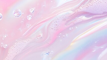 Colorful abstract background with bubbles and soft pastel hues resembling a dreamy landscape