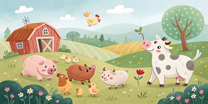 Farm Animals Illustration