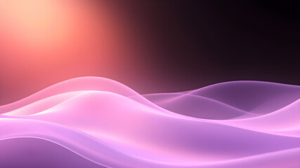 Fototapeta premium Soft pastel grainy gradient with smooth pink, lavender, and golden glow. Gentle abstract waves on a dark, elegant background