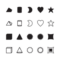 Basic Shape Icons for Education and Infographic Projects