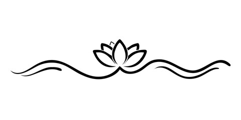 Simple lotus line art divider