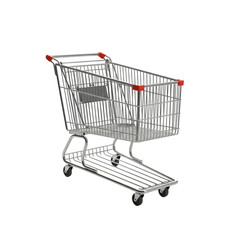 Empty Shopping Cart - Retail and Grocery Concept
