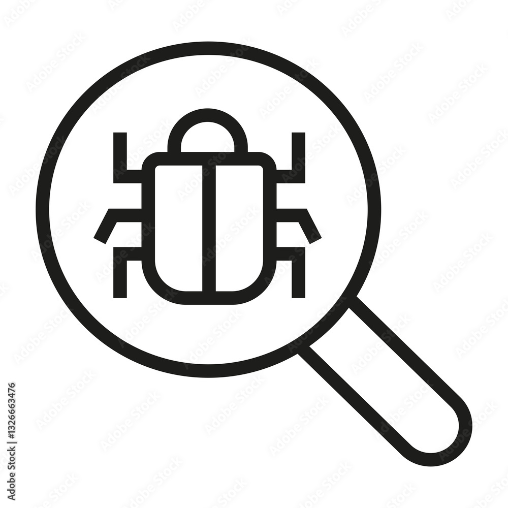 Poster security scan vector icon