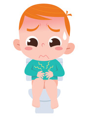 Baby Experiencing Stomach Pain While on Toilet