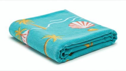 Folded tropical beach towel