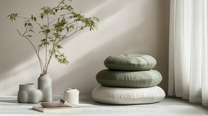 Minimalism Visually Striking Scene Cushion Background