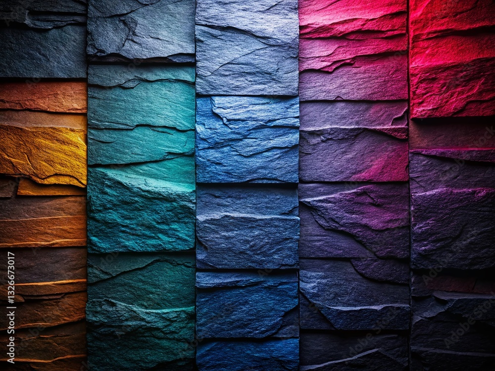 Poster dark textured slate background: abstract layered surface for design & copy space