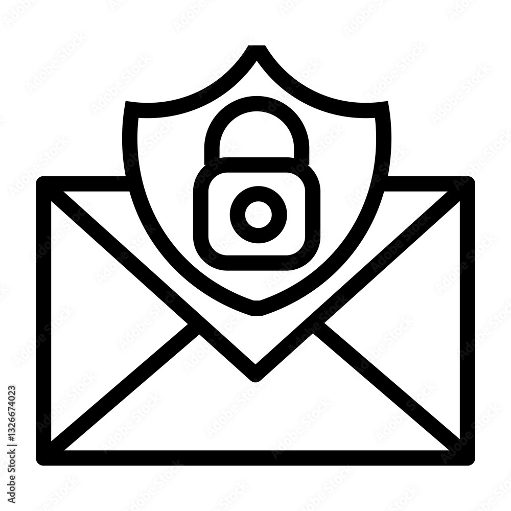 Poster secure mail vector icon