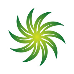 Abstract spiral icon on white background for graphic and web design.