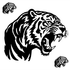 tiger head vector, tiger head tattoo
