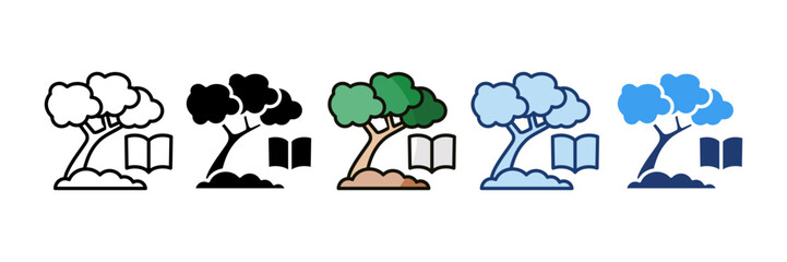 Nature Classroom  Icon Set Multiple Style Collection