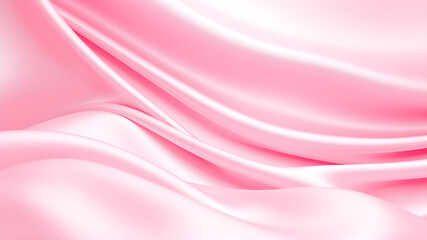 Fototapeta premium Soft pink abstract gradient background with smooth satin drapery texture, creating a luxurious and elegant feel. Ideal for beauty and fashion branding