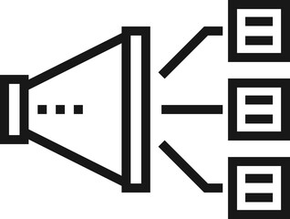 promo site flat line web icon concept