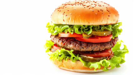 hamburger isolated on white