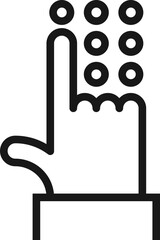 account flat line web icon concept