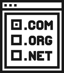 domain flat line web icon concept
