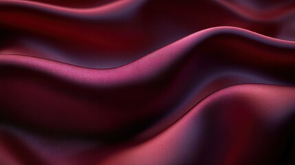 Burgundy Silk Fabric Close-Up Luxurious Texture Elegant Background for Fashion Beauty Romantic Design