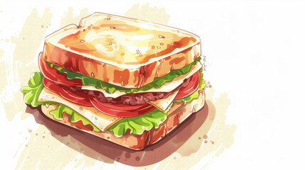 sandwich isolated on white