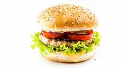 hamburger isolated on white