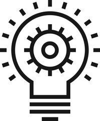 ideas that work flat line web icon concept