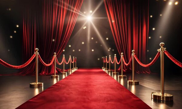 red carpet entrance to vip event animation