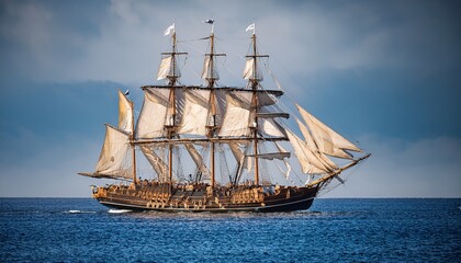 sailing vessel, ornate and detailed