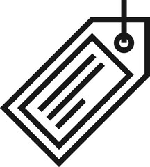 tags flat line web icon concept