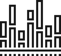 chart flat line web icon concept